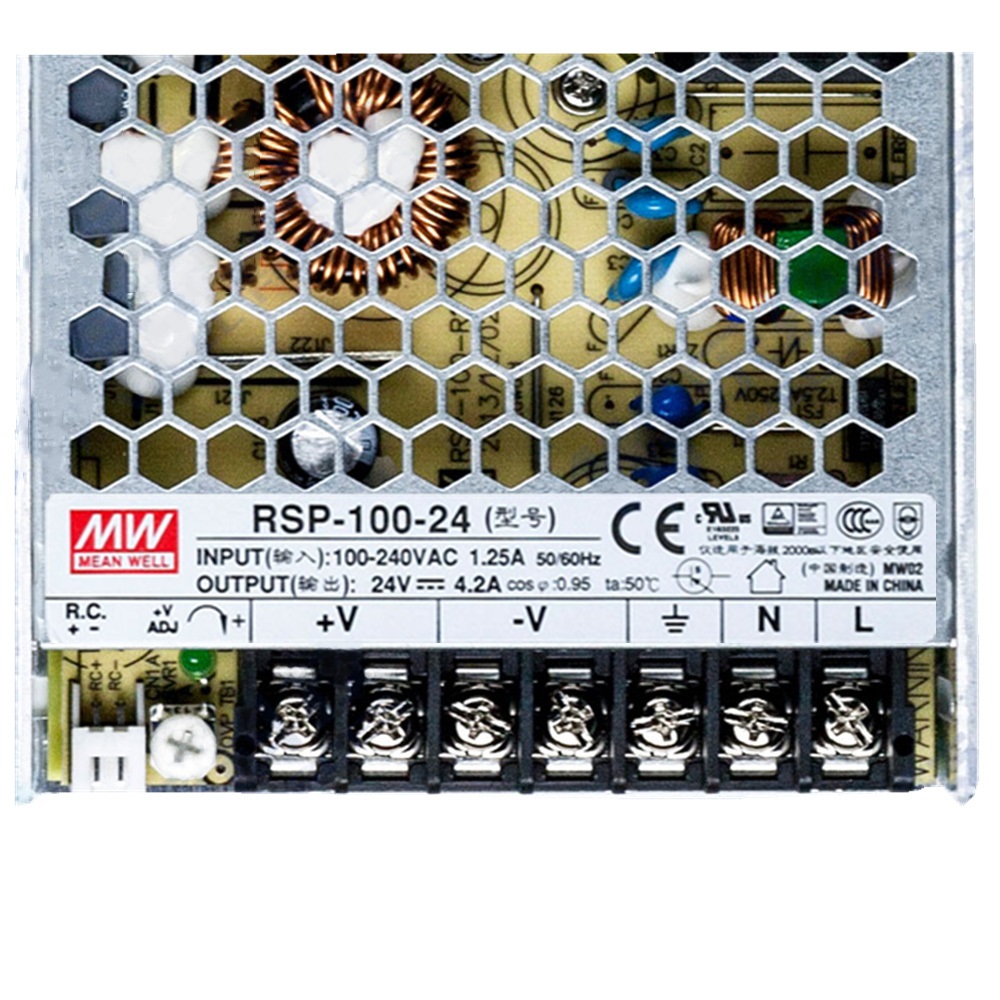 明纬******PFC电源 RSP-100-24 直流24V4.2A开关电源 3年质保